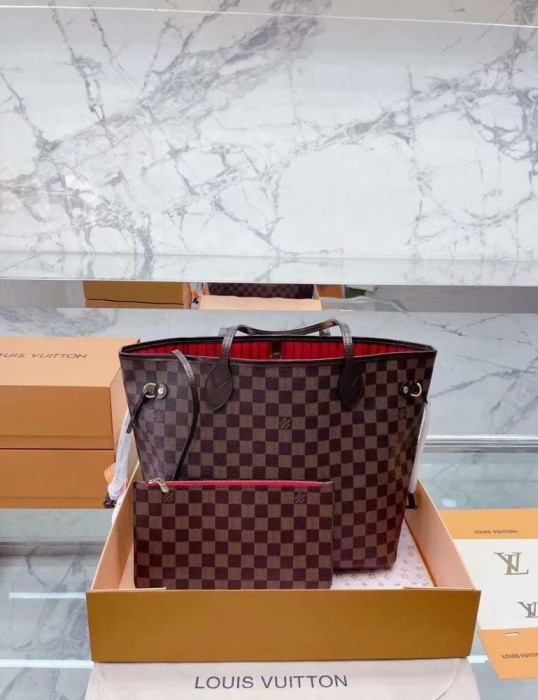 Geantă Louis Vuitton Neverfull, piele