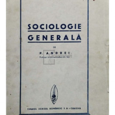P. Andrei - Sociologie generala (editia 1936)