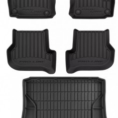 Set Covorase Auto Cauciuc Negro Skoda Octavia 2 2004-2013 Pro Line Tip Tavita 3D 3D407145 + Tavita Portbagaj Negro Skoda Octavia 2 2004-2013 Hatchback