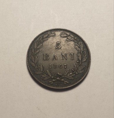 5 bani 1867 Watt foto