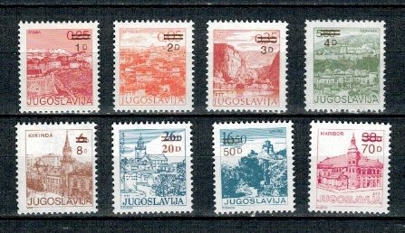 Iugoslavia 1985 - Uzuale, supratipar, vederi, serie neuzata