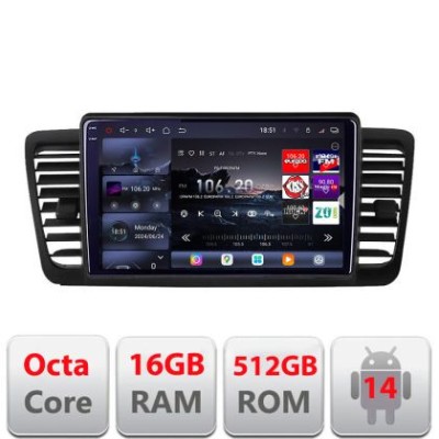 Navigatie Subaru Outback Legacy 2004-2009 Edotec Kit-SU02 8 core QLED 2K 16+512 360 Android Waze USB Navigatie Internet Youtube Radio CarStore Technol foto
