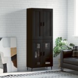 Dulap &icirc;nalt, negru, 69,5x34x180 cm, lemn compozit