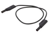 Cablu măsurare 32A 4mm negru cu soclu axial HIRSCHMANN T&amp;M 934087100
