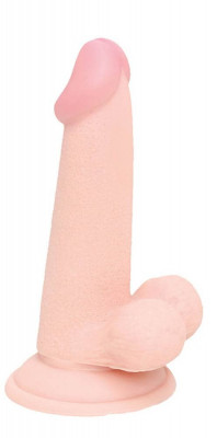 Dildo Clasic Cu Ventuza Plug-n-Ride, Natural, 14 cm foto