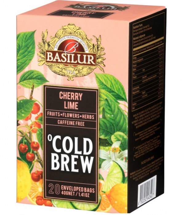 Basilur Brew Cherry si Lime Ceai rece 20 plicuri