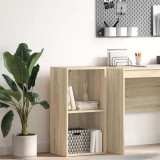 Cumpara ieftin Bibliotecă 2 rafturi stejar sonoma 40x30x76,5 cm lemn prelucrat