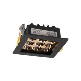 Spot LED patrat Roma SQ9 12W 4000K IP20, negru, Metsan