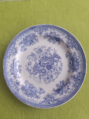 Portelan aseatic peasans, farfurie decorativa, piesa de colectie foto
