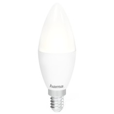 Bec LED inteligent Hama, Wi-Fi, E14, 4.5W, 350 lm, lumina alba reglabila (2700-6500K), compatibil Alexa Amazon/Google Assistant, clasa energetica G