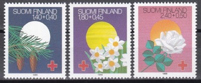 Finlanda 1988 - Organizație caritabilă a Crucii Roșii - Crăciun, Paște și solstițiu de vară, MNH foto