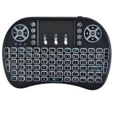 Mini Tastatura wireless 2.4 GHz iluminata RGB, pentru TV Box si Mini PC, Android OS, Smart TV
