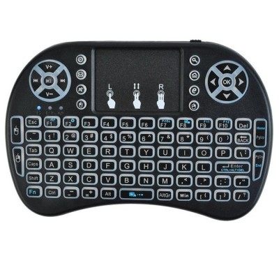 Mini Tastatura wireless 2.4 GHz iluminata RGB, pentru TV Box si Mini PC, Android OS, Smart TV foto