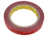 Bandă de fixare 3M acril gri 15mm x 5,5m x 0,6mm