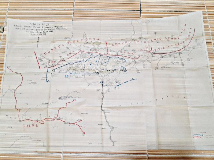 Harta. Schita nr.26, primul razboi mondial, detalii in descriere