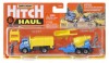 Matchbox Hitch&amp;haul Set 2 Vehicule Mbx Construction Zone Tilt N Tip Mbx Cement Trailer Scara 1:64