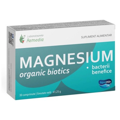 Magnesium Organic Biotics 30 comprimate Laboratoarele Remedia foto