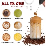 Mixer spuma lapte electric, acumulator reincarcabil USB, cu 2 capete, 3 trepte de viteza, ideal pentru cappuccino, caffe latte, ciocolata calda, Oua