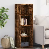 Gossi dulap inalt, stejar fumuriu, 40x41x124 cm, lemn prelucrat