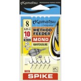 Rig Konger Kamatsu Kantousure Method Feeder Cu Spin, Monofilament, Nr.10, 0.20mm, 10cm, 5buc/pac