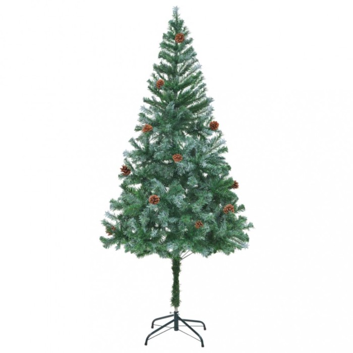 Brad de Crăciun artificial cu conuri de pin, 180 cm