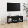 Comoda TV, negru, 104x33x41 cm, lemn masiv de pin GartenMobel Dekor, vidaXL
