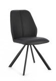 Cumpara ieftin Set 4 scaune otel piele ecologica neagra Maxwell 44x62x88 cm