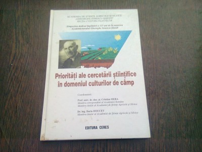 PRIORITATI ALE CERCETARII STIINTIFICE IN DOMENIUL CULTURILOR DE CAMP - CRISTIAN HERA foto