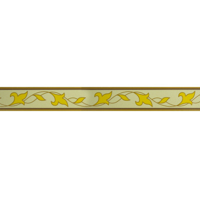 Bordura decorativa pentru tapet, galben, maro, 5.3cm x 10m, F802-222 foto