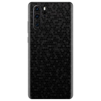 Set Folii Skin Acoperire 360 Compatibile cu Huawei P30 Pro New Edition (Set 2)- ApcGsm Wraps HoneyComb Black foto