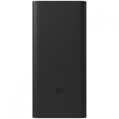 Baterie Externa Xiaomi, 30000mAh, 18W, QC + PD, 1 x USB-C - 2 x USB-A, Neagra