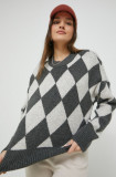 Abercrombie &amp; Fitch pulover din amestec de lana femei, culoarea gri,