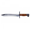 Cutit Baioneta AK-47 IdeallStore&reg;, 26cm, Otel, Argintiu, Husa Inclusa, Camping, Vanatoare