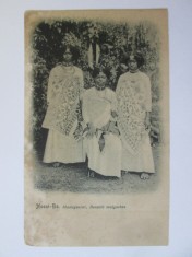 Madagascar-Insula Nosy Be:Frumuseti malgase,carte postala necirculata circa 1903 foto