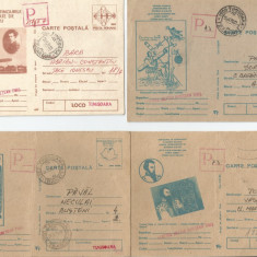 România, lot 4 cărţi poştale circulate, aerofilatelie 12