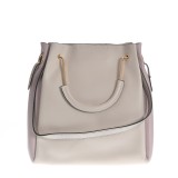 Geanta shopper bicolora din piele ecologica
