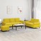 vidaXL Set de canapele cu perne, 3 piese, galben, catifea 3202266