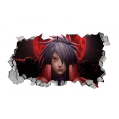 Sticker decorativ, Gaura in perete 3D, Anime, 85 cm, 1015-1STK