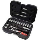 Yato YT-38650 - Set capete de insurubare si chei tubulare mixte 29 bucati