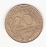 Franța 20 centimes 1989