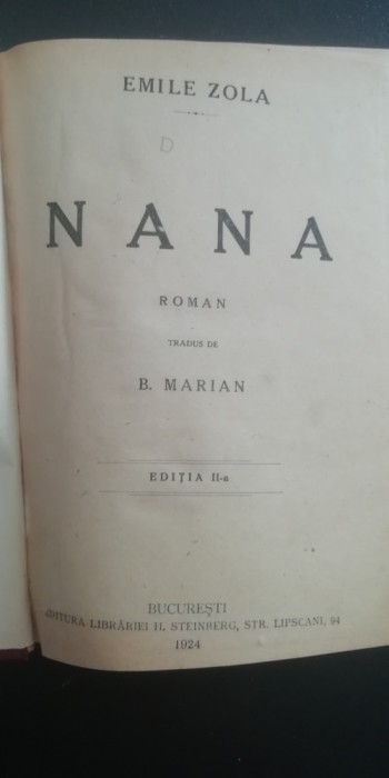 myh 546f - Emile Zola - Nana - ed 1924