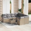 VidaXL Set de canapele pentru grădină 9 pcs Bej și gri 55 x 55 x 37 cm 3346320