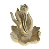 Suport pentru conuri parfumate cu design floral sculptat