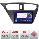 Navigatie Honda Civic 2012-2016 C-civic Android Octa Core Ecran 2K QLED GPS 4G 4+32GB 360 KIT-civic+EDT-E409-2K+ctsho006.2+ctmultilead.2+cab-un CarSto