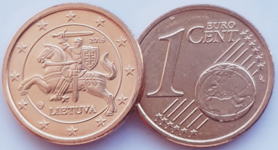 01B11 Lituania 1 euro cent 2016 km 205 UNC foto