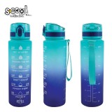 Sticla apa 700 ml, motivationala, plastic, BLUE GRADINET, 25.10&times;6.9 cm &ndash; S-COOL