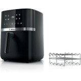 Friteuza cu aer cald Bosch MAF462B1, 2050W, 7 programe, Capacitate 6.1 l, set grill, incalzire dubla, Touch control, afisaj digital, curatare usoara,