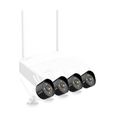 Kit NVR Wi-Fi si 4 camere WiFi de exterior, 3MP, Audio, Alarma - TENDA TND-K4W-3TC SafetyGuard Surveillance foto