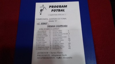 program FC Iernut - Tarnava Sighisoara foto