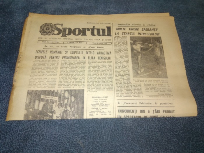 ZIARUL SPORTUL 2 AUGUST 1985